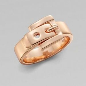 Michael Kors Rose Gold Buckle Ring Size 6 NWT